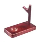 Wooden Pipes Rack Holder Pipe Red Wood Stand Tobacco Smoking Cigarettes Display