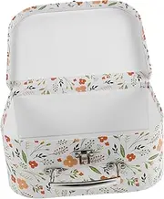 VILLFUL Portable Suitcase Toys Storage Box with Decorative Floral Design for Kids