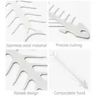 Reusable Roaster Fork Metal Fishbone Shape Barbecue Skewer Roasting Skewers-