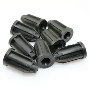 Heyous 8PCS Plastic Caster Socket Sleeve round Inserts, 7/16" inside Stem, Black