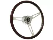 Ford Mustang 6-Bolt Espresso Wood Steering Wheel Kit, Tiffany Snake, GM Adapter (for: Ford)