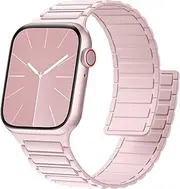 Getino Silicone Magnetic Band Compatible with Apple Watch Bands 49mm 46mm 45mm 44mm 42mm 41mm 40mm 38mm for Men Women, Sport Soft Stylish Strap for iWatch Series 10 9 8 7 6 5 4 3 2 1 SE Ultra