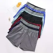 [Generic] Men Sport Shorts Elastic Waist Pocket Towel Loop Running Basketball Gym Athletic Loose Fit Quick-Dry Casusal Shorts Black Large