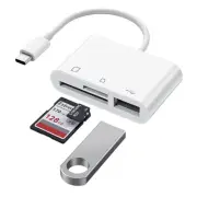 USB C to Micro SD TF Memory Card Reader, 3-in-1 USB C Card Read Compatible wi...