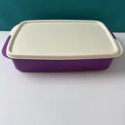 Tupperware Eco Large 1L Lunch It Divided Container Rectangular Purple