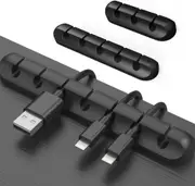 3 packCable Clips Cord Management Organizer Black