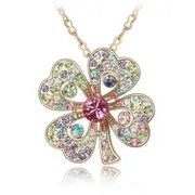 Four Leaf Clover Necklace - Shamrock - made with Swarovski Crystal Elements - St Patrick's Day - Gift Idea