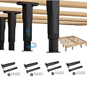 4pcs Adjustable Furniture Legs for Bed Support, 21 to 37.5mm Height, Center Support for Sofa, TV Stand, Frame