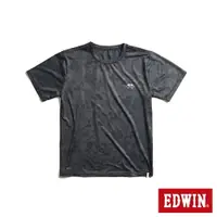 在飛比找樂天市場購物網優惠-EDWIN 迷彩涼感圓領短袖T恤-男款 黑灰色 #503生日