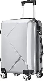 [KYUSAR] Carry On Luggages Suitcase Luggage Hardcase Suitacse with Spinner Wheels Lightweight Hardshell Suitcase with Wheels Luggage Suitcases(Sliver,28in)