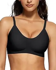 [Vertvie] Women's Seamless Wireless Bras No Underwire Smooth U Push Up Bra Full Coverage Support Bralettes Everyday T-Shirt Bra