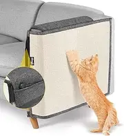 NATUYA Furniture Protectors from Cats-Cat Furniture Protector-Cat Scratch Deterrent Cushion-Stretchable Anti-Scratch Sofa Cushion (Dark Gray, Used for Left or Right arm. or Back Rest)
