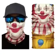 Neck Gaiter Face Mask Fishing Sun Headwear Protection Classic Clown