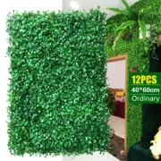 12Pcs 40*60cm Artificial Hedge Decor Fence Panel Grass Mat Garden Backyard Decor