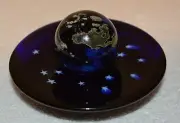 Starry Night Bowl w/ Worldmarble 412 by Lundberg Studios, # 110633, Made In USA