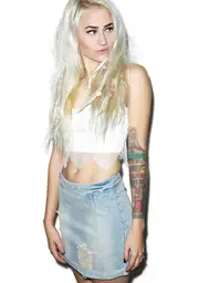 [Somedays Lovin] Pilot Rigid Denim Roll Skirt