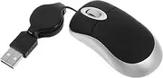 Mini Retractable Optical Mouse Ergonomic Design Compact for Travel Compatible Laptops