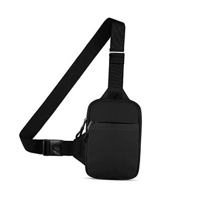 Mini Crossbody Sling Bag Chest Bag Dual Pocket Water Resistant Fanny Pack