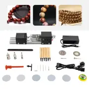 Mini Bead Lathe Small Milling Machine DIY Woodworking Grinding Polishing Tool AU