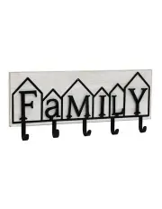 [Willow & Silk] Family 5 Hook Coat Hanger in White/Black