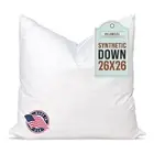 Synthetic Down Pillow Insert - 26x26 Down Alternative, Ultra Soft Large Squar...
