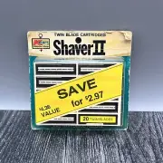 Kmart Shaver II Razor Blade Cartridges-20 Blades, fits Gillette Trac II Schick
