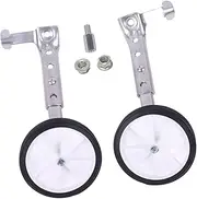 Pegciuho 1 Pair of Training Wheels for Children's Bikes, Accessories, Auxiliary Wheels, Metal Support, Adjustable Bicycle Stabilizers for, Silver