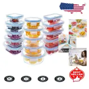 30-Piece Glass Containers with Airtight Lids - Perfect for Meal Prep & Leftovers