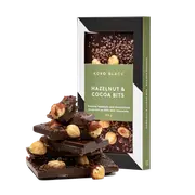 Hazelnut & Cocoa Bits | Dark Chocolate Block