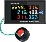 Multi-Function Single Phase Digital Meter LCD Display AC Voltage AC Current Power Frequency Electric Energy Power Factor Measurement Meter Monitor Black AC40-300V