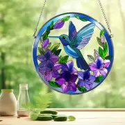 Suncatcher Crystal Hanging Chandelier Colorful Faceted Prism Stained Glass Art