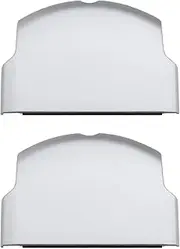 2PCS Replacement Battery Door Covers Cases Protectors Compatible with Sony PSP 2000 2003 2004 3000 3003 3004 Silver Plastic Console Accessories