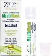 Zane Hellas MouthWash. Oral Rinse with Oregano Oil Power. Ideal for Gingivitis, Plaque, Dry Mouth, and Bad Breath. Alcohol and Fluoride Free. 100% Herbal Solution. 1 fl.oz.-30ml.
