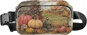 [XYMZR] Autumn Harvest Fair Fanny Pack Hip Bag Belt Bag for Women Man Fashion Waist Pack Water-repellent Crossbody Bag for Halloween Costumes Running Hiking Jogging Travel Sport, Multi-colored, one size
