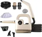 Handheld Steam Cleaner, Home Portable Steam Cleaning Machine with 3 Brushes and Speed Adjustable Handle, 300Ml Water Tank, for Car, Kitchen, Furniture, Grout