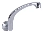 AW Monopoly Tapware SP18 WELS WaterMark Chrome Swivel Wall Spout Cast 180mm
