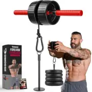 Forearm Strengthener & Wrist Roller - 2 in 1 Arm Exerciser with Non-Slip