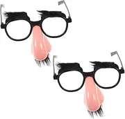 SUPVOX 2pcs Unique Clown Glasses for Halloween Parties Funny Photo Booth Props Lightweight Costume Eyewear to Enhance Party Atmosphere for Festivals and Birthdays