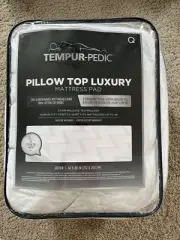 Tempur-Pedic Mattress Pad Pillow Top Luxury Queen Size Brand New In Package