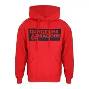 Dungeons & Dragons Unisex Adult Hoodie Red L