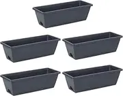 Planter Box - Window Sill Plant Pots | Planter Trough For Bay Window | Window Plant Pot | Rectangular Window Box Planter With Trays Indoor Outdoor Plant Pot With Removable Tray, Window Sill Planter