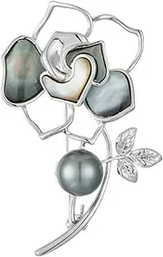 [SYWDUDUCLT] Fashion Brooches for Women Brooch, Elegant Pearl Shell, Suitable For Party And Daily Wear On Many Occasions