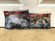 LEGO Ninjago Movie Polybag Lot: Zane Ice Tank (30427) & Cole Quake Mech (30379)