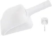 FIXOSHEE 1Set Ice Scoop with Hook Holder for Cube Retrieval Ergonomic Grip for Home Hotel and Restaurant Drink Preparation Multi Purpose Plastic Ice Scooper for Freezer