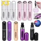3X 5ml Portable Perfume Atomizer Travel Refillable Bottle Mini Scent Pump Spray