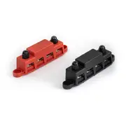 4 Post Power Distribution Block Terminal Screw Bus Bar 250A 12V-48V DC M8 - 2pcs