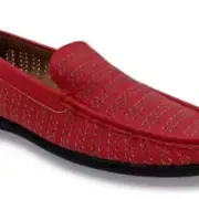 Montique Men's Red Weave Pattern Fashion Loafers SIZE 13 S22