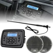 Car Stereo Radio Waterproof Bluetooth Sound System for ATV UTV RV UV Golf Cart