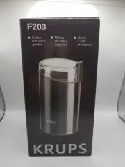NEW KRUPS F203 QUICK TOUCH ELECTRIC COFFEE & SPICE GRINDER, BLACK , NEW IN BOX
