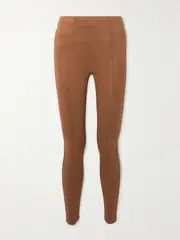 [Spanx] Spanx - Faux Suede Leggings - Tan - M M Brown